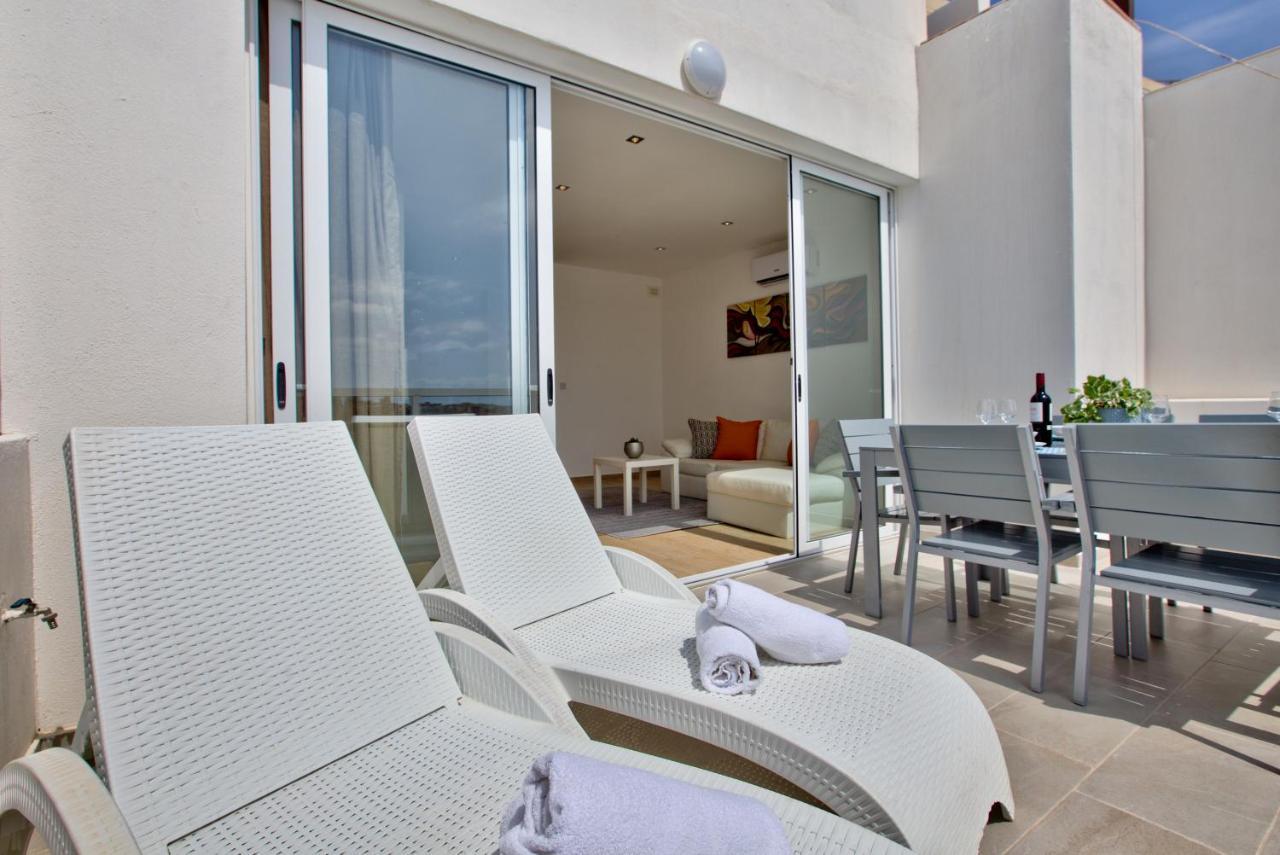 Ferienwohnung Sliema Duplex Penthouse With Sea Views & Private Terrace By Shortletsmalta Exterior foto